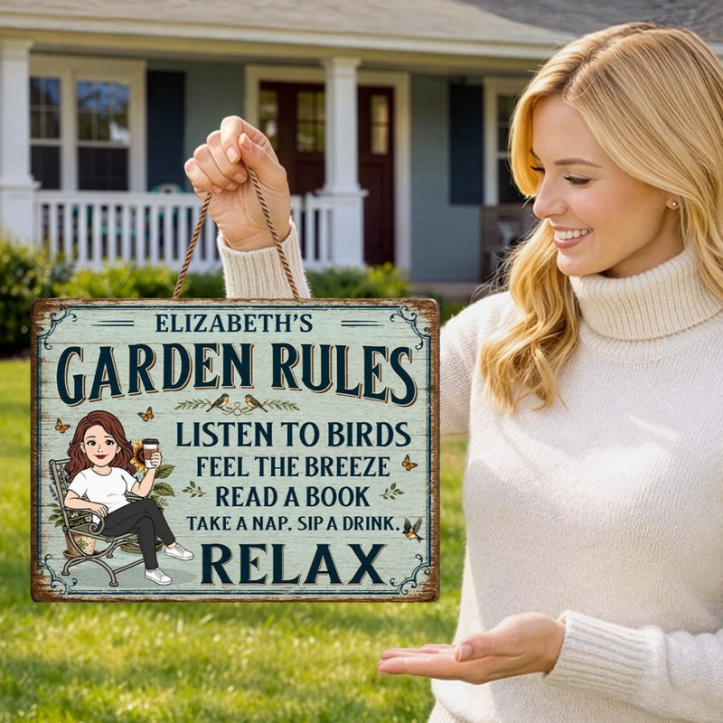 Custom Wood Sign - Personalized Birthday Garden Gifts For Gardeners - My Happy Little Garden Haven