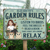 Custom Home Decor Metal Sign - Personalized  Birthday Garden Gifts For Gardeners, Dog Cat Lovers, Dog Dad And Mom, Cat Owners - Fresh Air And Puppy Love