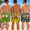 Custom Funny Men Swim Trunks - Personalized Birthday Gifts For Husband, Son, Grandson, Brother, Grandpa, Dad, Yourself - Looking Good Naturally