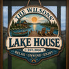 Custom Lake House Wood Sign - Personalized Summer Vacation And Travel Gifts For Mom, Dad, Brother, Sister - Home Is Where The Lake Is