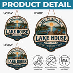 Custom Lake House Wood Sign - Personalized Summer Vacation And Travel Gifts For Mom, Dad, Brother, Sister - Home Is Where The Lake Is