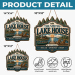 Custom Lake House Wood Sign - Personalized Summer Vacation And Travel Gifts For Mom, Dad, Brother, Sister - Making Memories At The Lake