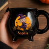 Custom 12oz Ceramic Cauldron Coffee Mug - Personalized Halloween Witchy Gifts For Daughter, Granddaughter - Little Witch Magic