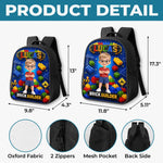Custom Kids Front Printed Backpack - Personalized Back To School Gifts For Kids - Brick Builder