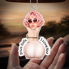 Custom Photo Squishy Acrylic Car Ornament - Personalized Anniversary Wedding Gifts For Husband And Wife, Him And Her - Drive Safe, Handsome