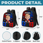Custom Kids Backpack & Water Bottle Set - Personalized Back To School Gifts For Kids - Level Up Learning