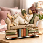 Custom 2-Layered Wooden Plaque - Personalized  Bookish Gifts For Book Lovers, Bookworms, Readers -  
Quiet Moments With Great Books