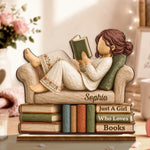 Custom 2-Layered Wooden Plaque - Personalized  Bookish Gifts For Book Lovers, Bookworms, Readers -  
Quiet Moments With Great Books