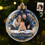 Custom Photo Acrylic Ornament - Personalized Christmas Baby Shower, Gender Reveal Gifts For New Moms, New Dads, New Parents - Blessed With Our Little One