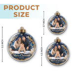 Custom Photo Acrylic Ornament - Personalized Christmas Baby Shower, Gender Reveal Gifts For New Moms, New Dads, New Parents - Blessed With Our Little One