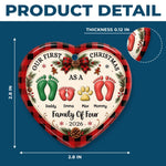 Custom First Christmas Ceramic Ornament - Personalized Christmas Baby Shower, Gender Reveal Gifts For New Moms, New Dads, New Parents - Walking Together In Love