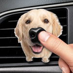 Custom Photo Squishy Nose Car Vent Clip – Personalized Birthday Gifts For Dog Lovers, Dog Dad And Mom - Happiness Is A Wagging Nose