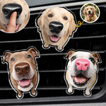 Custom Photo Squishy Nose Car Vent Clip – Personalized Birthday Gifts For Dog Lovers, Dog Dad And Mom - Happiness Is A Wagging Nose