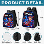 Custom Photo Kids Backpack & Water Bottle Set - Personalized Back To School Gifts For Kids - Driven To Explore