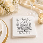 Custom Cocktail Napkins - Personalized Party Favor Gifts For Guests, Adults - Home Is Where We Gather