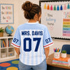 Custom V-Neck Jersey Shirt - Personalized Teacher Appreciation, Back To School Gifts For Teachers - Teach, Love, Inspire