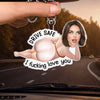Custom Photo Squishy Acrylic Car Ornament - Personalized Anniversary Wedding Gifts For Husband And Wife, Him And Her - Best View Ever