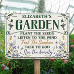 Custom Home Decor Metal Sign - Personalized  Birthday Garden Gifts For Gardeners - Planting Smiles, Growing Happiness