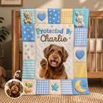 Custom Photo Blanket - Personalized Baby Shower, Gender Reveal Gifts For New Moms, New Dads, New Parents, Dog Cat Lovers - Our Pack Just Got Cuter