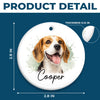 Custom Photo Ceramic Ornament - Personalized Pet Christmas Memorial Sympathy Gifts For Dogs, Cats - Forever Loved Never Forgotten