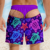 Custom Funny Men Swim Trunks - Personalized Birthday Gifts For Husband, Son, Grandson, Brother, Grandpa, Dad, Yourself - Best View From Behind