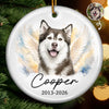 Custom Photo Ceramic Ornament - Personalized Pet Christmas Memorial Sympathy Gifts For Dogs, Cats - Forever In Loving Memory