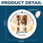 Custom Photo Ceramic Ornament - Personalized Pet Christmas Memorial Sympathy Gifts For Dogs, Cats - Always Missed Deeply Loved