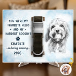 Custom Photo Pet Collar Memorial Frame - Personalized Pet Memorial Sympathy Gifts For Dogs, Cats - Forever In Loving Memory