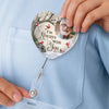 Custom Photo Acrylic Badge Reel - Personalized Memorial Sympathy Gifts For Loss Of Mom, Dad - Gone From Sight Not From Heart
