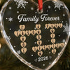 Custom Scrabble Circle Glass Ornament -  Personalized Christmas Birthday Gifts For Mom, Dad, Brother, Sister, Kids - Where Hearts Feel At Home