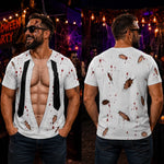 Custom Zombie T-shirt - Personalized Halloween Costume Birthday Gifts For Husband, Son, Grandson, Brother, Grandpa, Dad, Yourself - Dead Inside Ready To Party Outside