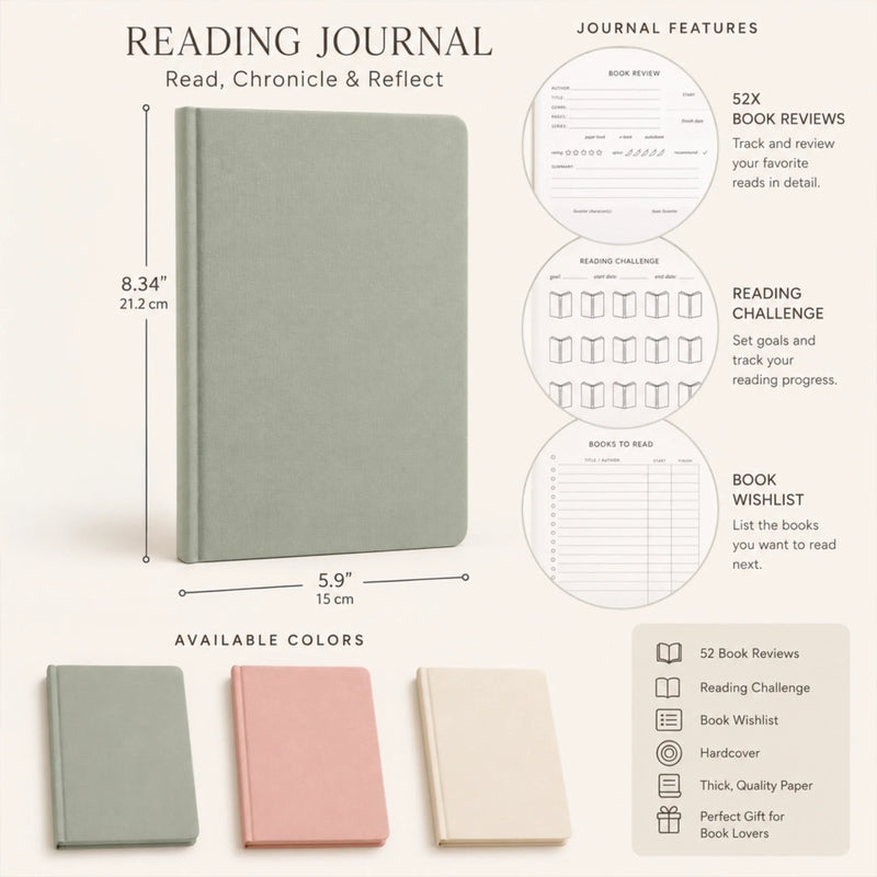 Custom Reading Journal - Personalized Bookish Gifts For Book Lovers, Bookworms, Readers - Books Are My Escape