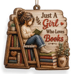 Custom Wood Ornament - Personalized Christmas  Bookish Gifts For Book Lovers, Bookworms, Readers - Living Between The Pages