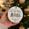 Our New Home - Family Personalized Custom Ornament - Ceramic Round Shaped - Christmas Gift For Family Members, First Christmas