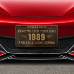 Custom License Plate - Personalized Anniversary Wedding Gifts For Husband And Wife, Him And Her - Love Never Gets Old