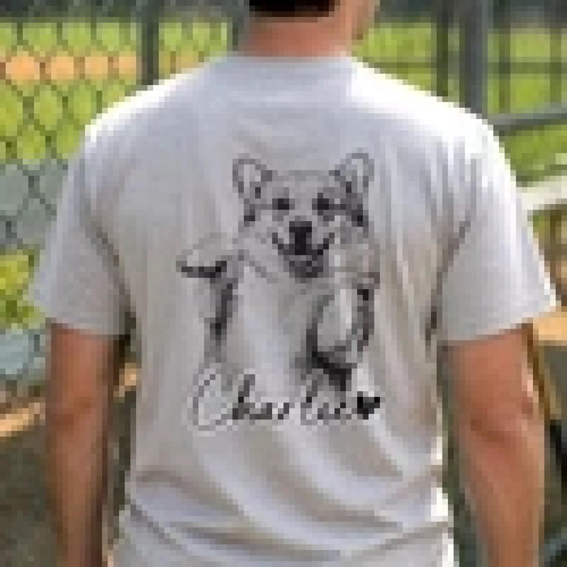 Custom Photo Unisex T-shirt - Personalized Father's Day Birthday Gifts For Dog Cat Lovers, Dog Dad And Mom, Cat Owners - Furry Friends Forever