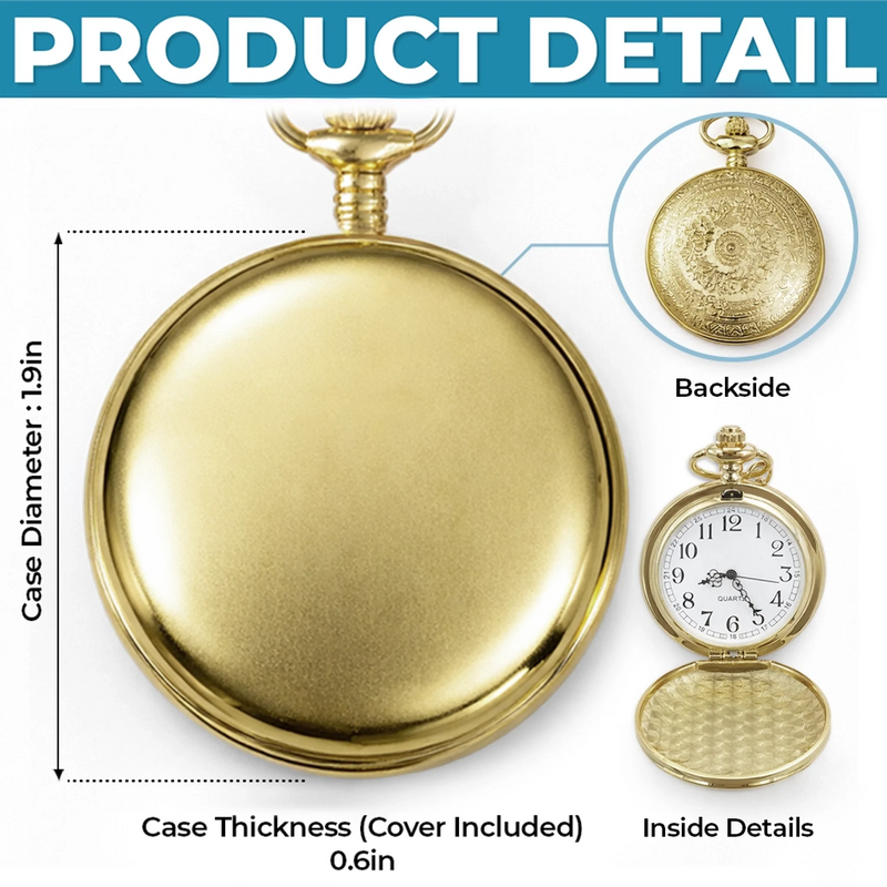 Custom Pocket Watch - Personalized Birthday Gifts For Son - Forever My Son And Best Friend