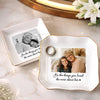 Custom Photo Jewelry Dish - Personalized Memorial Sympathy Gifts For Loss Of Mom, Dad - Gone Yet Always Near