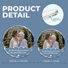 Custom Photo Circle Glass Ornament - Personalized Christmas Memorial Sympathy Gifts For Loss Of Mom, Dad - Love Lives Forever