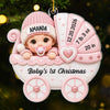 Custom First Christmas Acrylic Ornament - Personalized Baby Shower, Gender Reveal Gifts For New Moms, New Dads, New Parents - Sweetest Addition To Our Family