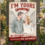 Custom Photo Home Decor Metal Sign - Personalized  Anniversary Wedding Gifts For Husband And Wife, Him And Her - You Are My Favorite Person