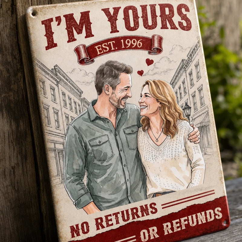 Custom Photo Home Decor Metal Sign - Personalized  Anniversary Wedding Gifts For Husband And Wife, Him And Her - You Are My Favorite Person