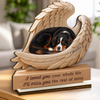 Custom Photo 2-Layered Wooden Plaque - Personalized Pet Christmas Memorial Sympathy Gifts For Dogs, Cats - Forever Chasing Rainbows