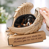 Custom Photo 2-Layered Wooden Plaque - Personalized Pet Christmas Memorial Sympathy Gifts For Dogs, Cats - Forever Chasing Rainbows