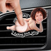Custom Photo Squishy Acrylic Car Vent Clip – Personalized Anniversary Wedding Gifts For Husband And Wife, Him And Her – Drive Safe, I Love You