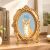Custom Photo Ornate Mini Frame - Personalized Pet Memorial Sympathy Gifts For Dogs, Cats - Your Pawprints Remain