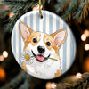 Custom Photo Ceramic Ornament - Personalized Birthday Gifts For Dog Cat Lovers, Dog Dad And Mom, Cat Owners - Merry Christmas My Cute Friend