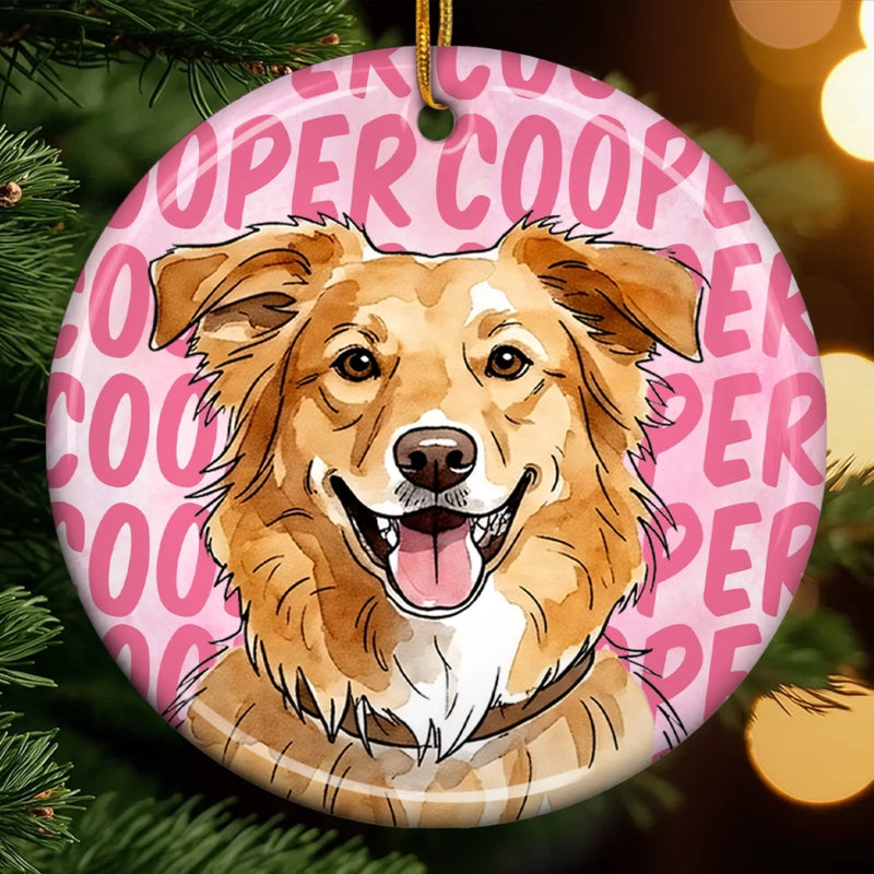 Custom Photo Ceramic Ornament - Personalized Birthday Gifts For Dog Cat Lovers, Dog Dad And Mom, Cat Owners - Merry Christmas From My Heart