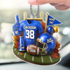 Custom America Football Acrylic Car Ornament - Personalized Birthday Gifts For America Football Lovers, Sports Fans, Sports Lovers - Built For Kickoff