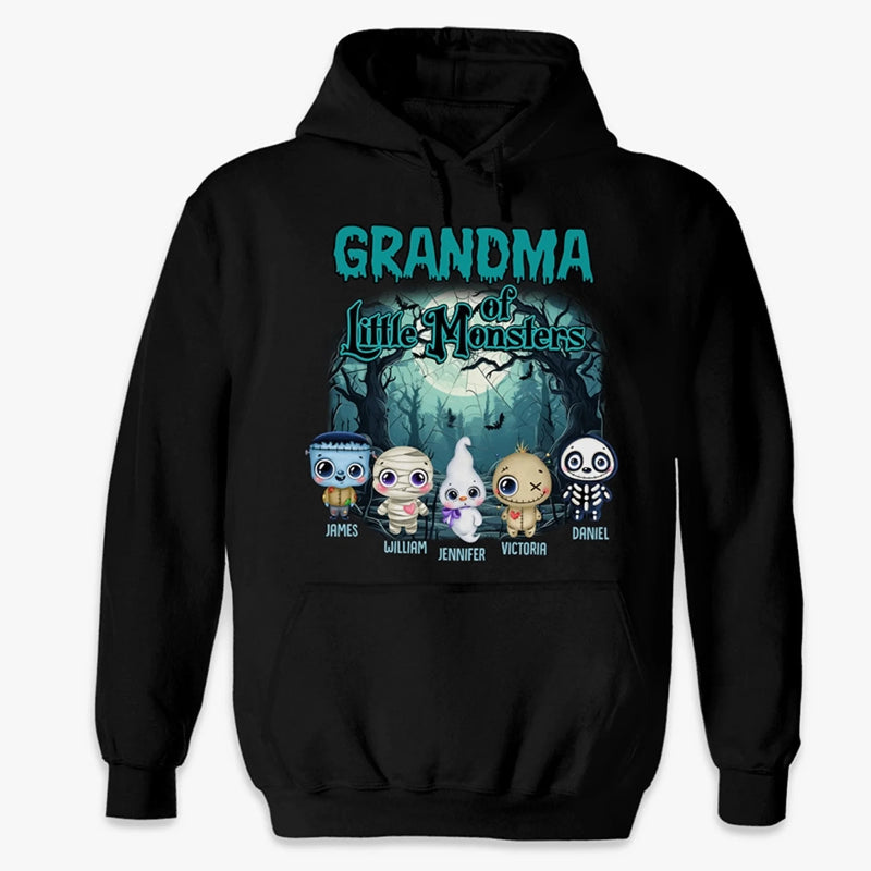 Custom T-shirt, Premium T-shirt, Hoodie - Personalized Halloween Birthday Gifts For Mom, Grandma - Little Monsters, Big Love